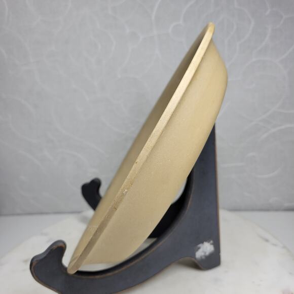 VTG Pampered Chef Stoneware Pie Plate 10" Cream Round Deep Baking Dish 1996 - Picture 2 of 11